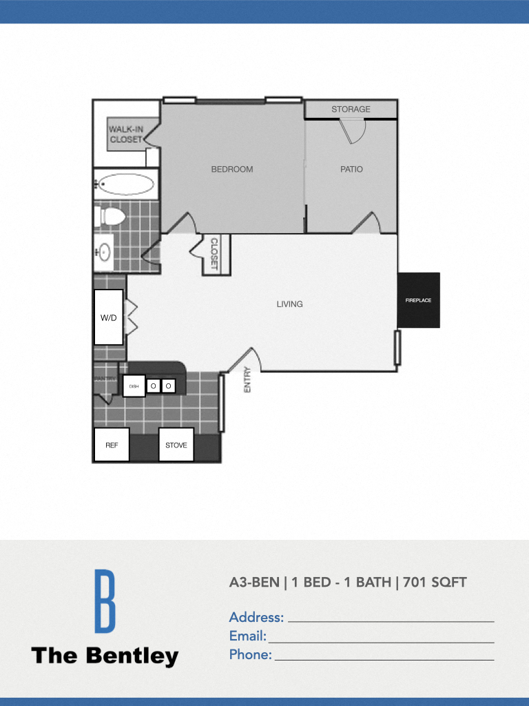 The Bentley A3 Floor Plan